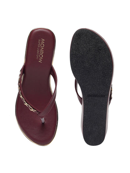 Rosalie Maroon Wedge Heels