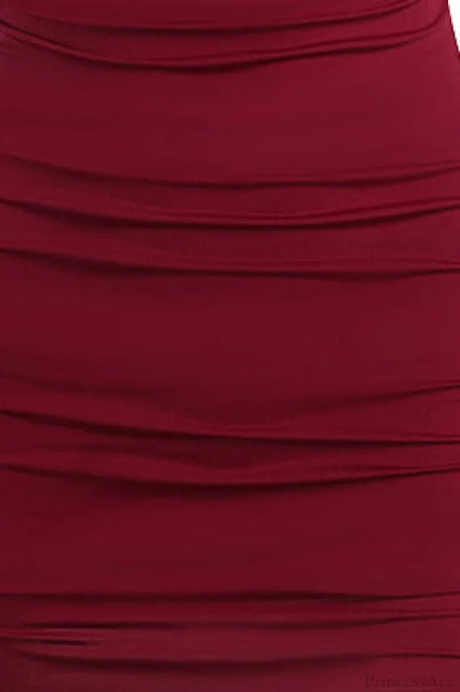 Ruched Backless Fitted Retro Camisole Party Dress