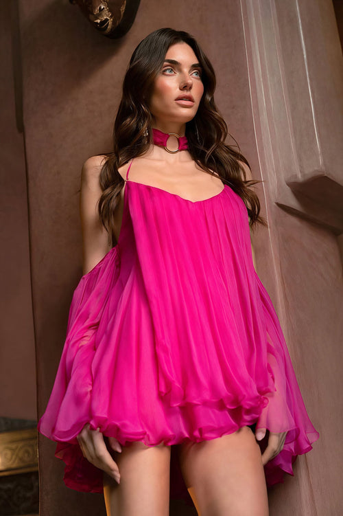 Sexy Cami Relaxed Flared Sleeve Mini Dress