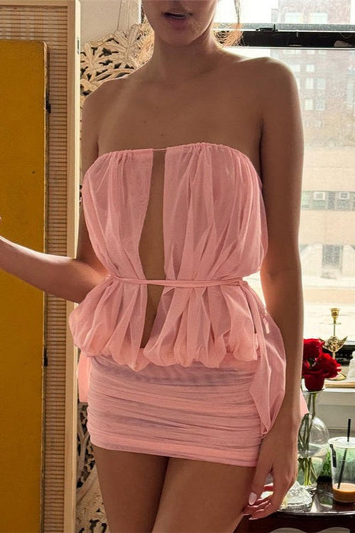 Sexy Halter Backless Bodycon V Neck Mini Dress