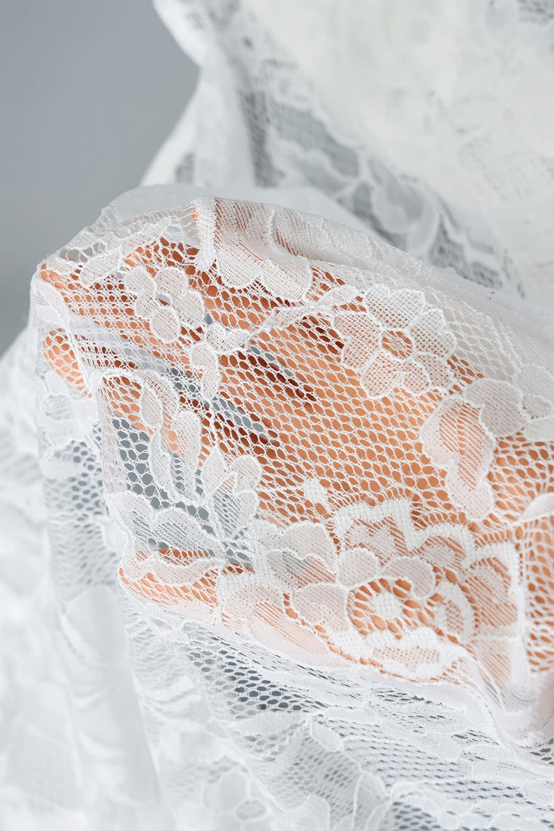 Sexy Long Sleeve Tie Front Lace Blouse