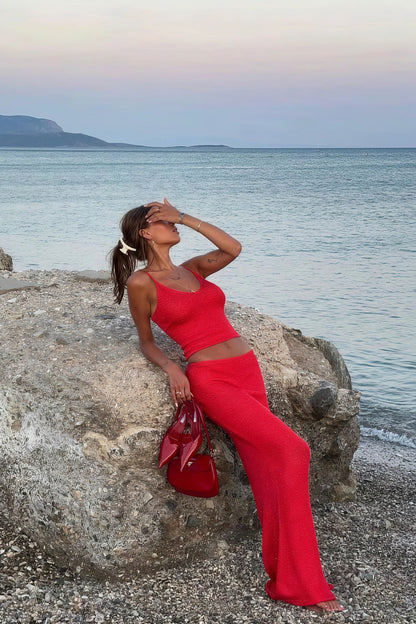 Sexy Off Shoulder Cami Maxi Skirt Set