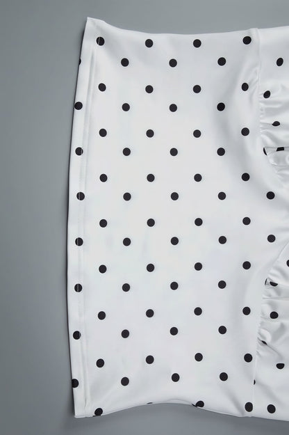 Sexy Polka Dot Cami Fitted Skirt Set