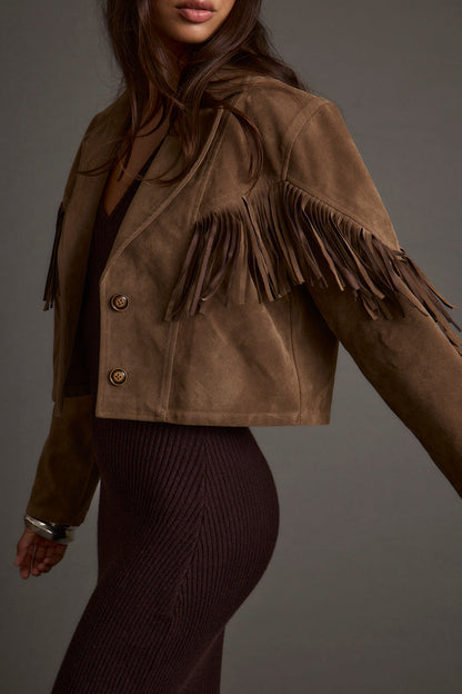 Full-length view of the piece showing the drape and movement.