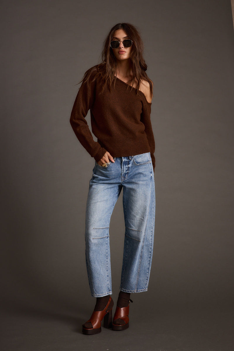 Back view of the piece showing the silhouette and fit.