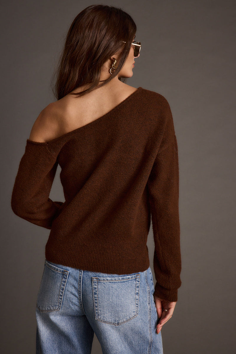 Alternate angle of the sweater highlighting the overall design.
