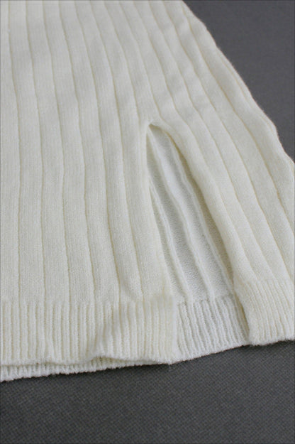 Sleeveless Round Neck Knit Sweater Dress