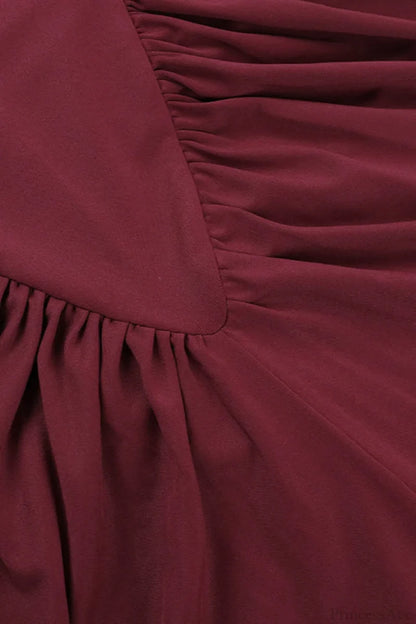 Slim High Neck Slit Bodycon Maxi Dress