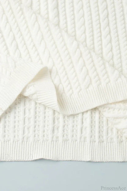 Soft Cable Knit Sweater Pants Two Piece Set