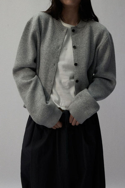 Soft Yet Structured Cardigan M / Grey