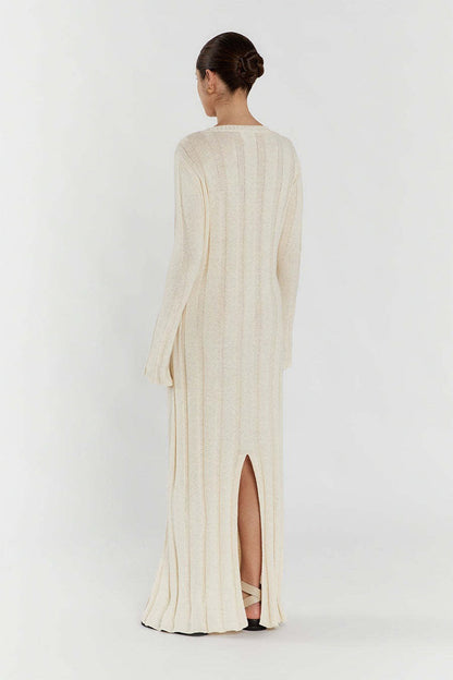 Solid A Line Maxi Sweater Dress
