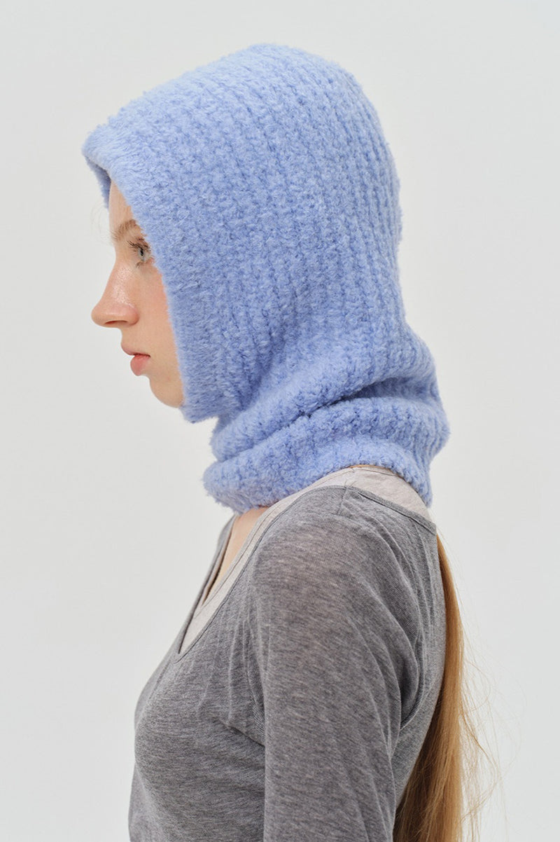 Solid Color Wool Blend Balaclava One-Piece Warm Knitted Hat