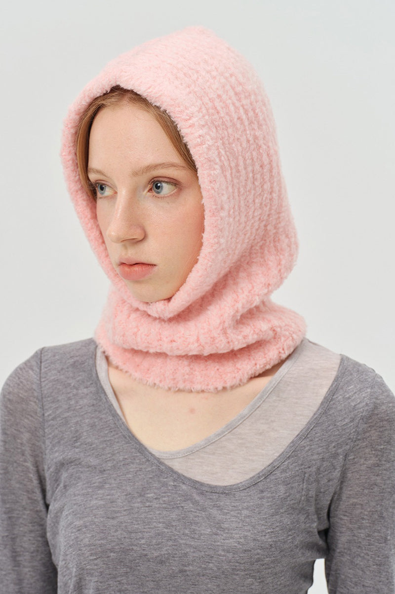 Solid Color Wool Blend Balaclava One-Piece Warm Knitted Hat