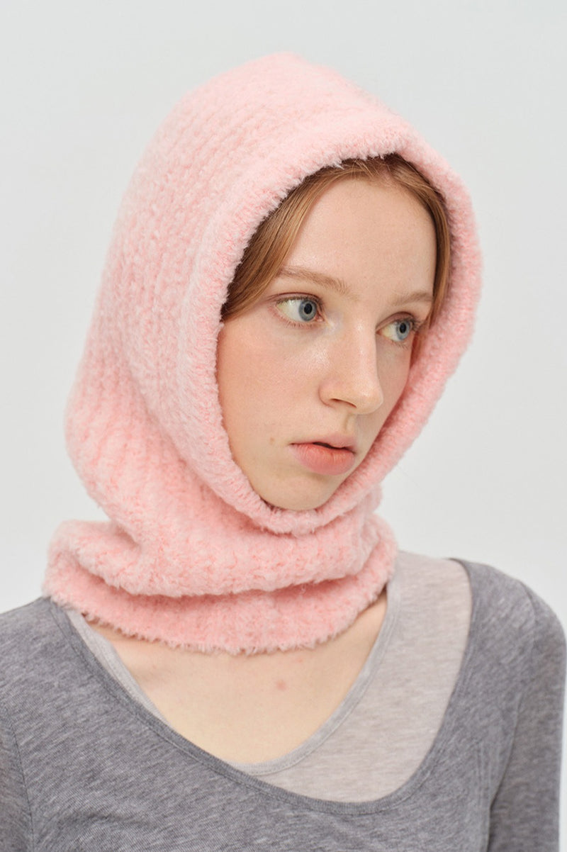 Solid Color Wool Blend Balaclava One-Piece Warm Knitted Hat