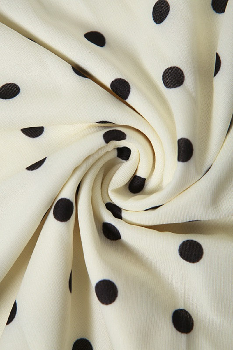 Solid Polka Dot High Waist Bodycon Skirt