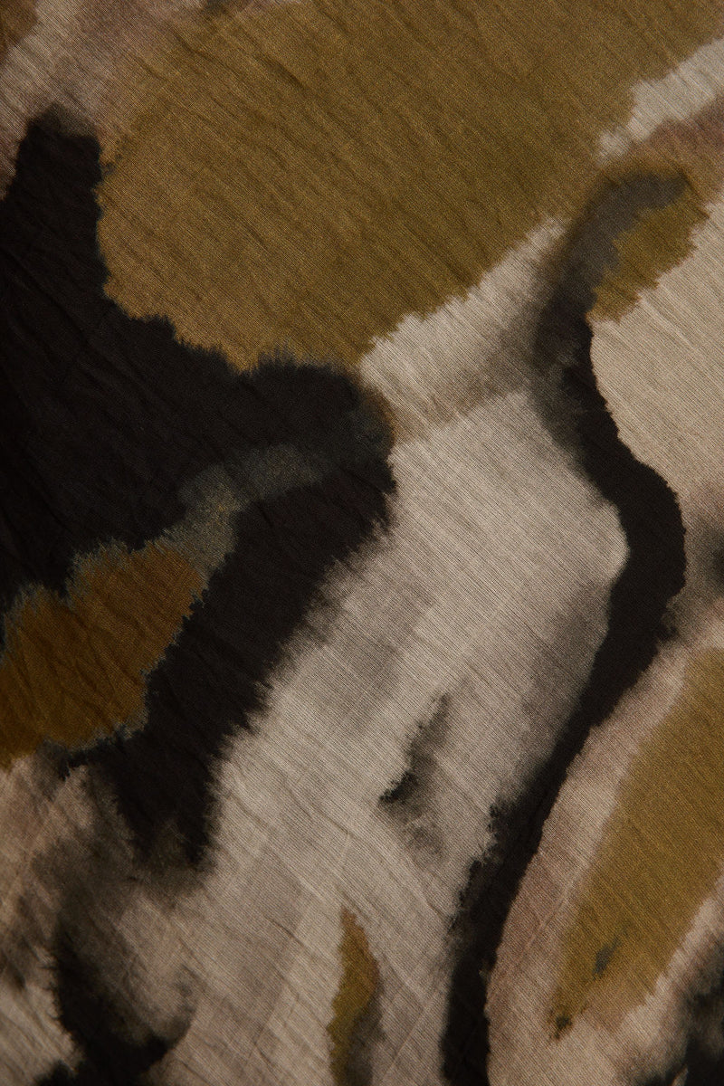 Solmar Olive Abstract Maxi Dress