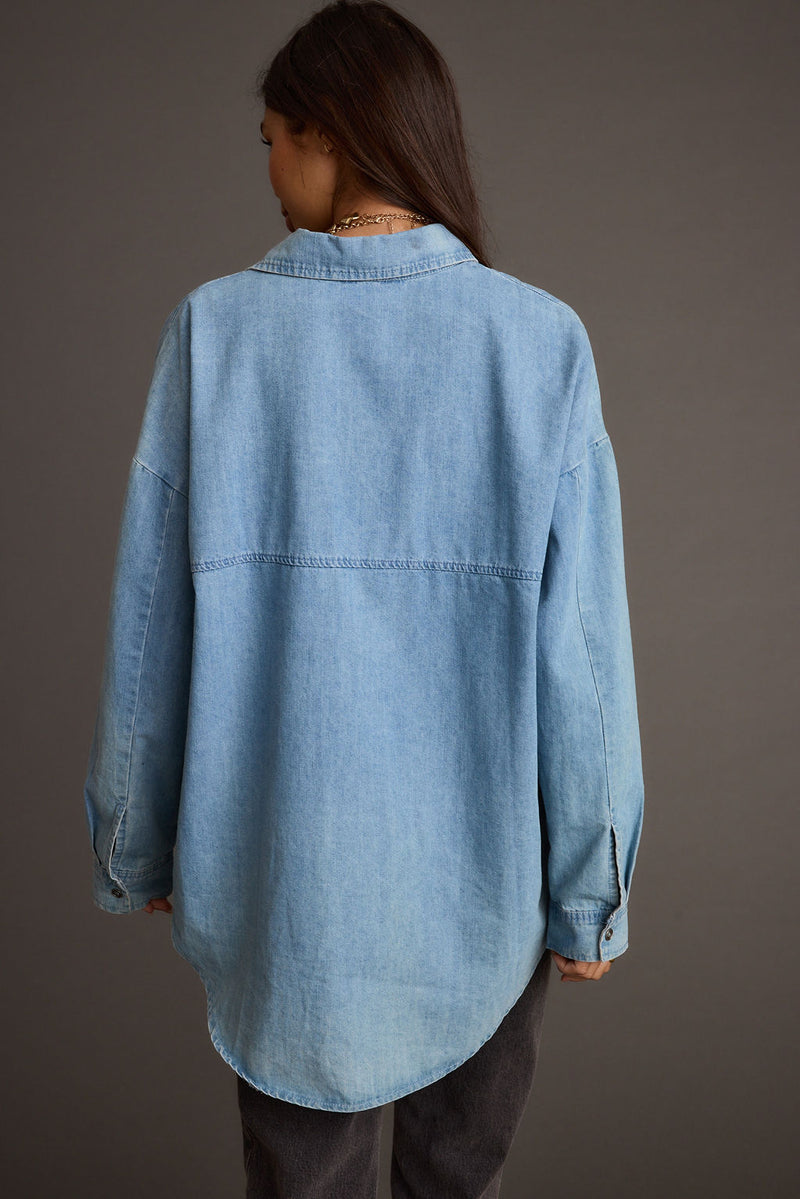 Back view of the shirt showing the silhouette and fit.