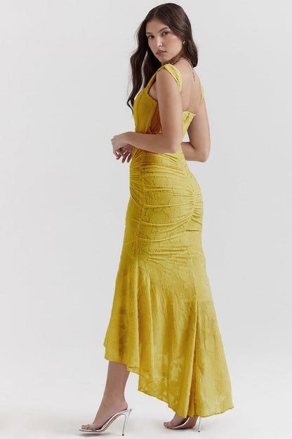 Stretch Mesh Jacquard Mermaid Formal Dress