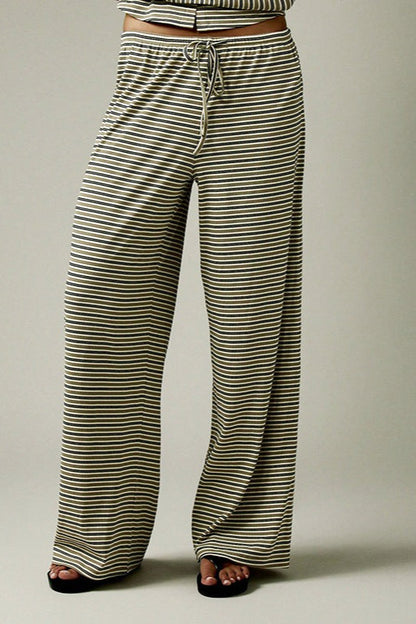 Stripe Button Cord Easy Two Piece Set