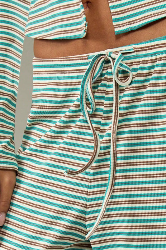 Stripe Button Cord Easy Two Piece Set