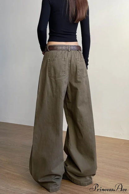 Structured Tailored Wide-Leg Cargo Pants