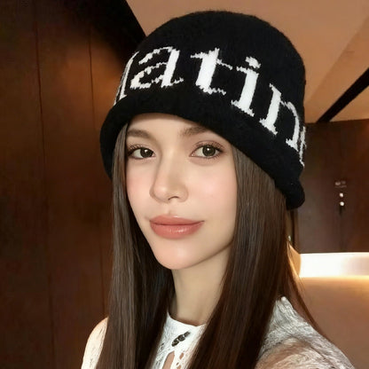 Stylish Letter Warm Slouchy Knitted Hat