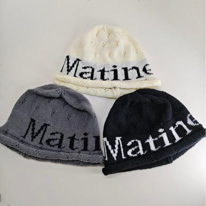 Stylish Letter Warm Slouchy Knitted Hat