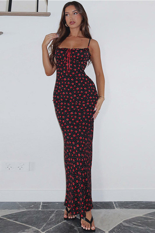Sweet Corded Lace Cami Floral Dress