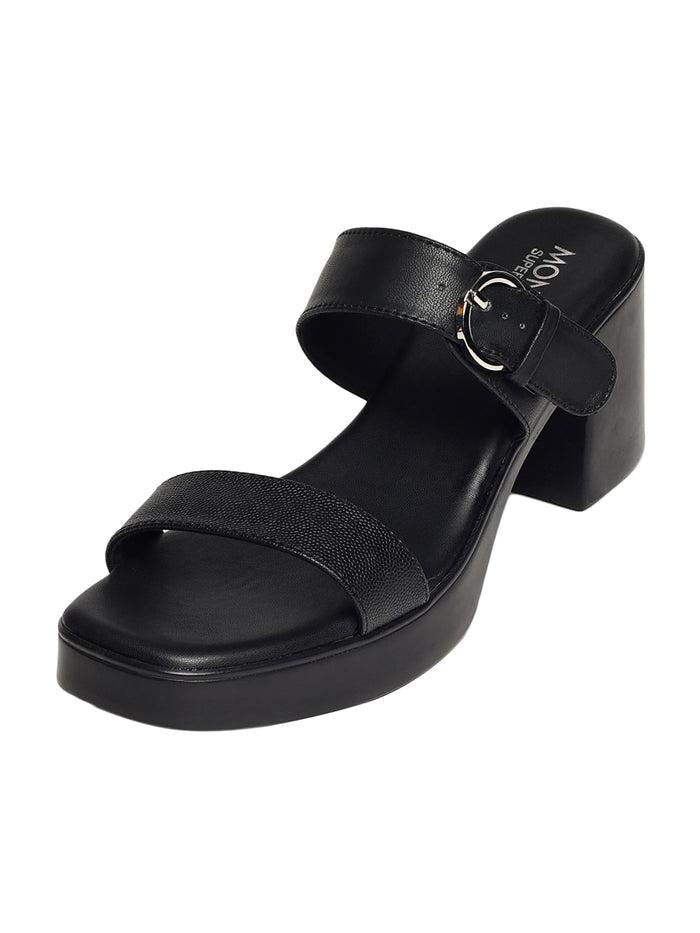 Talia Black Platform Heels