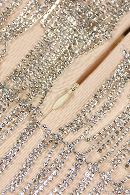 Tassel V Strap Backless Fitted Party Dress