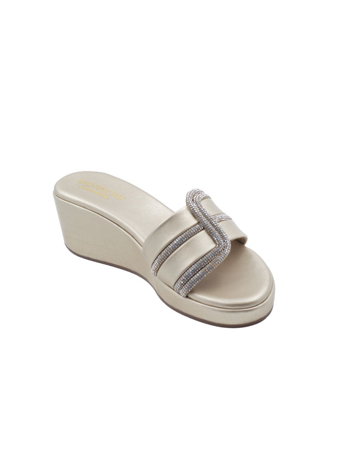 Tira Gold Wedge Heels