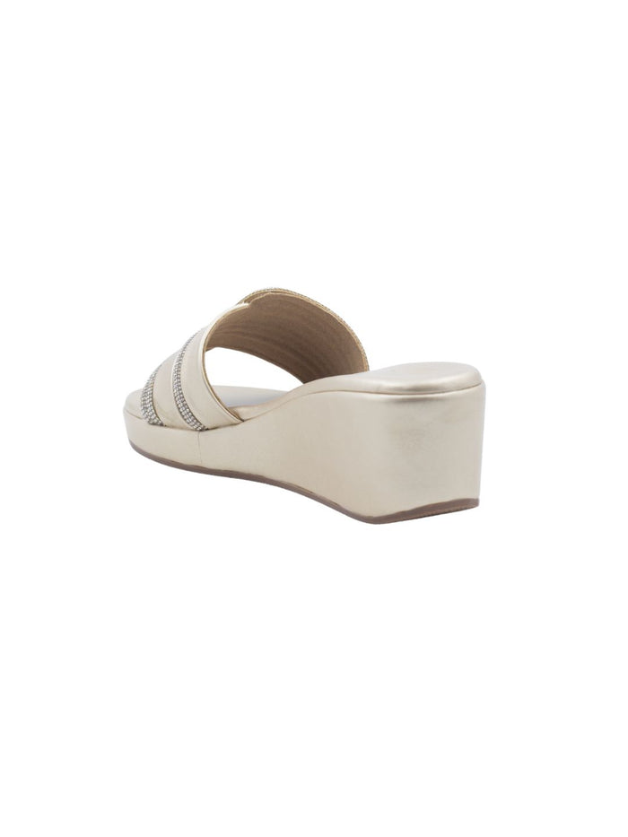 Tira Gold Wedge Heels