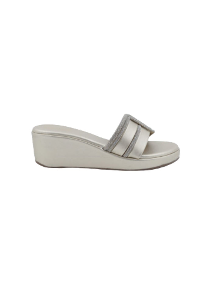 Tira Gold Wedge Heels
