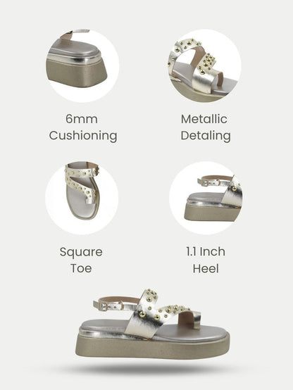 Tiva Gold Wedge Heels