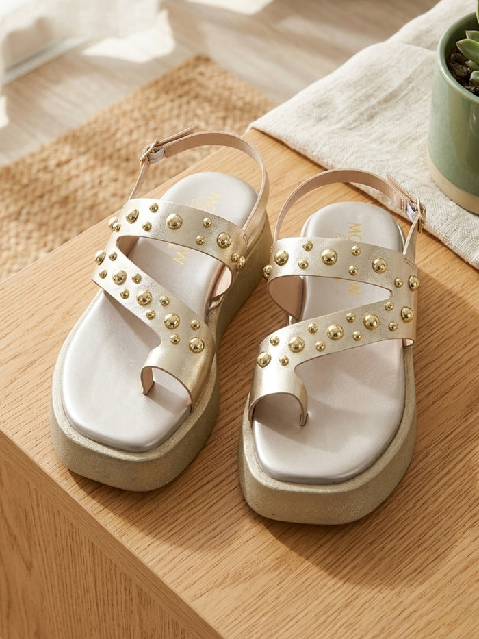 Tiva Gold Wedge Heels