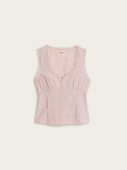 SHONA lilac corset style top, flat packshot by Rouje
