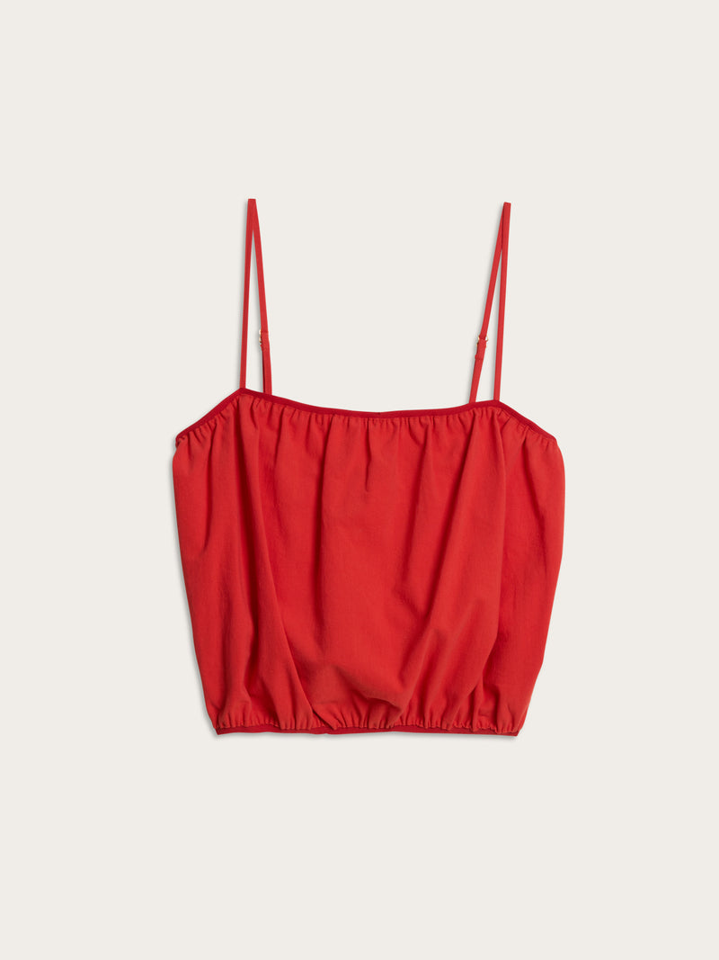 TIAGO red crop top by Rouje, flat packshot
