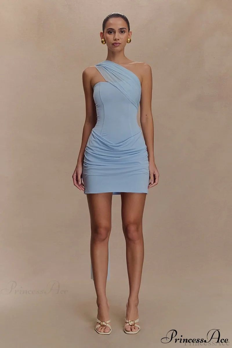 Tulle Sash Strapless Bodycon Party Dress