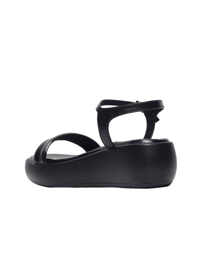 Verina Black Wedge Heels