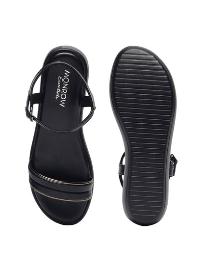 Verina Black Wedge Heels