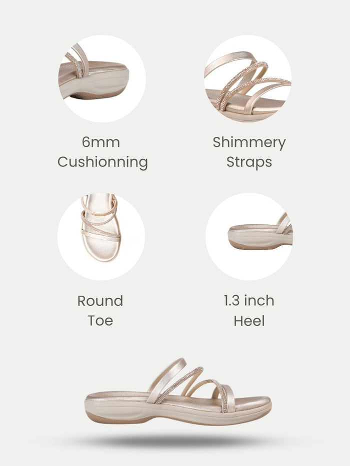 Veyra Light Gold Flats