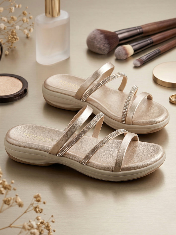 Veyra Light Gold Flats