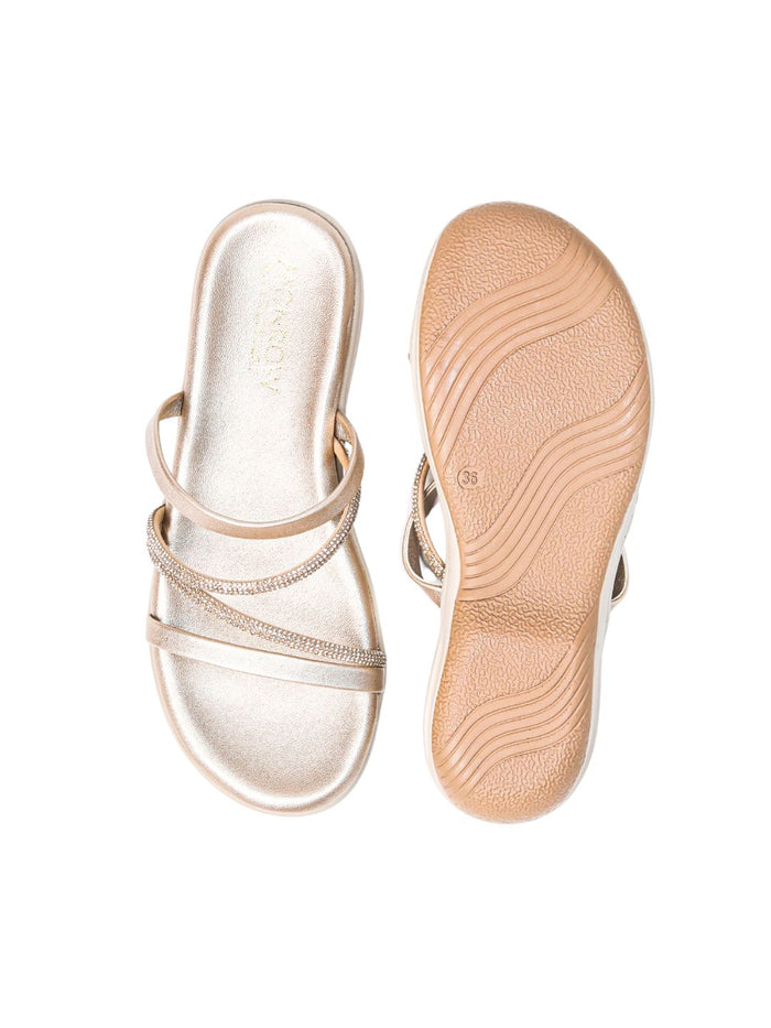 Veyra Light Gold Flats