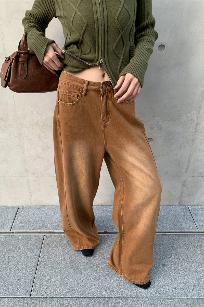 Vintage American Loose Wide Leg Casual Jeans