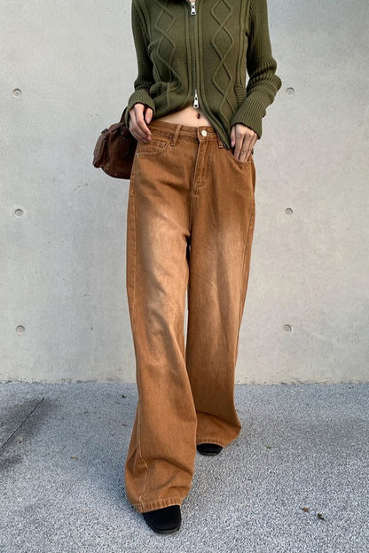 Vintage American Loose Wide Leg Casual Jeans