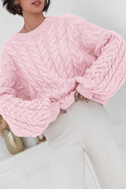 Vintage Chunky Knit Cable Sweater