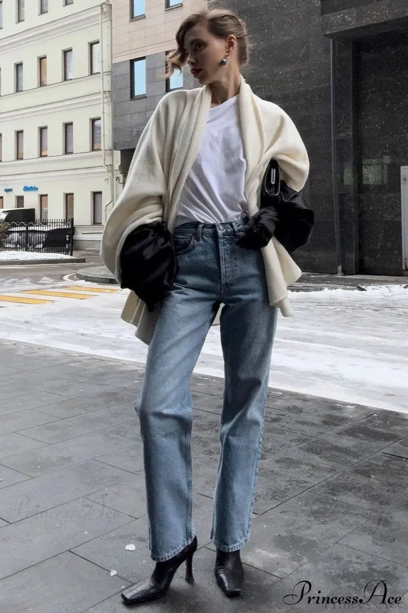 Vintage High-Rise Straight-Leg Pencil Fit Jeans