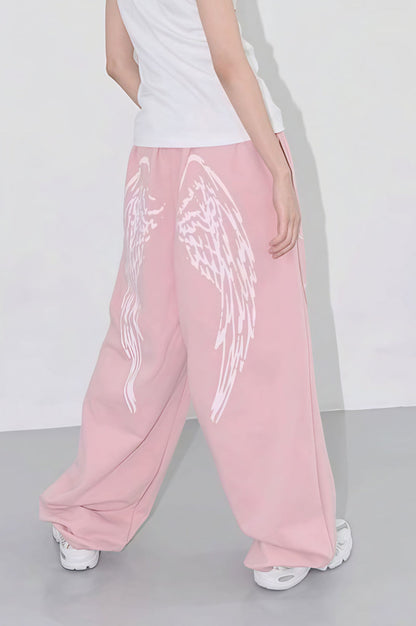 Vintage Hip Hop Graphic Baggy Straight Pants
