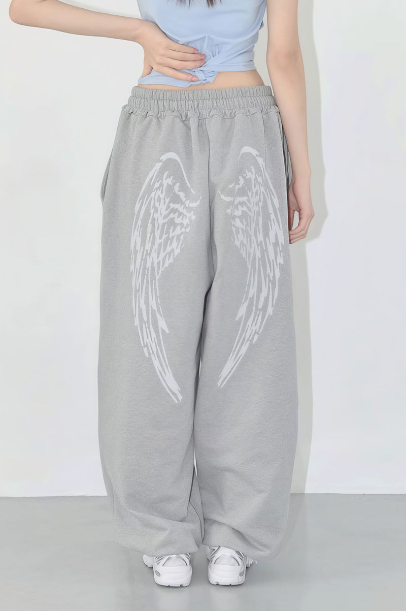 Vintage Hip Hop Graphic Baggy Straight Pants