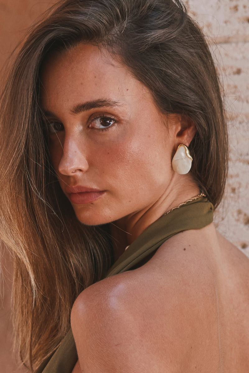 White Sands Stone Earrings